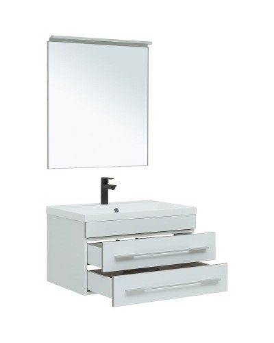 Комплект мебели для ванной Aquanet Верона 75 287637 подвесной Белый матовый