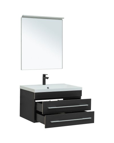 Комплект мебели для ванной Aquanet Верона 75 287638 подвесной Черный матовый