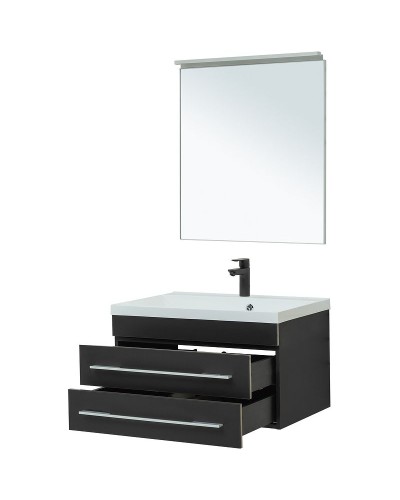 Комплект мебели для ванной Aquanet Верона 75 287638 подвесной Черный матовый