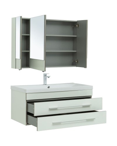 Комплект мебели для ванной Aquanet Верона 100 287649 подвесной Белый