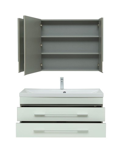 Комплект мебели для ванной Aquanet Верона 100 287649 подвесной Белый