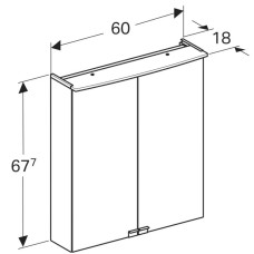 Комплект мебели орех пекан 60 см Geberit Smyle Square 529.352.JR.6