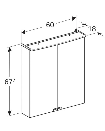 Комплект мебели орех пекан 60 см Geberit Smyle Square 529.352.JR.6