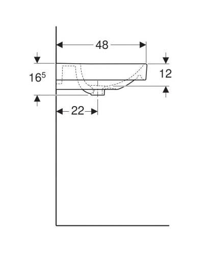 Комплект мебели орех пекан 60 см Geberit Smyle Square 529.352.JR.6
