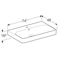 Комплект мебели орех пекан 74,7 см Geberit Smyle Square 529.353.JR.7