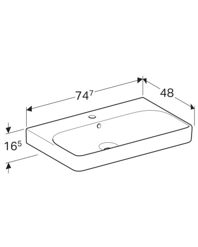 Комплект мебели орех пекан 74,7 см Geberit Smyle Square 529.353.JR.7