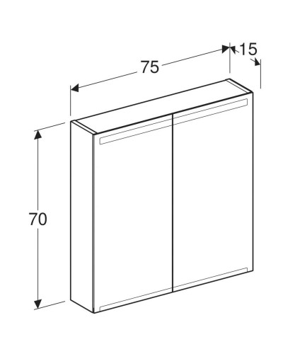 Комплект мебели орех пекан 74,7 см Geberit Smyle Square 529.353.JR.7