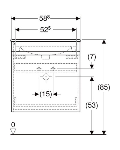 Комплект мебели белый глянец 60 см Geberit Renova Plan 529.915.01.6