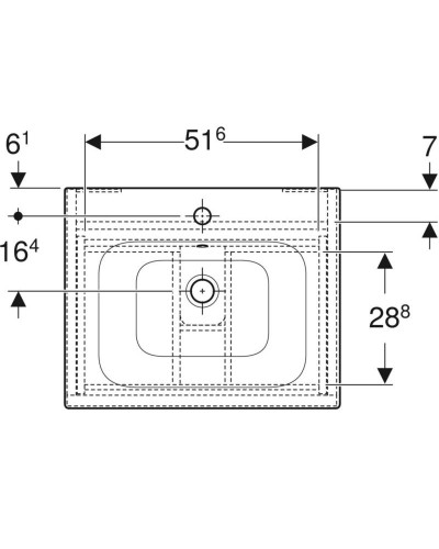 Комплект мебели темно-серый матовый 60 см Geberit Renova Plan 529.915.JK.6
