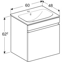 Комплект мебели темно-серый матовый 60 см Geberit Renova Plan 529.915.JK.6
