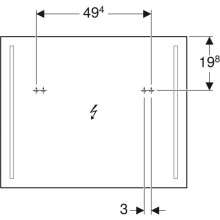 Комплект мебели темно-серый матовый 80 см Geberit Renova Plan 529.916.JK.8