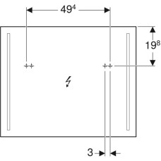 Комплект мебели темно-серый матовый 80 см Geberit Renova Plan 529.916.JK.8