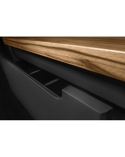 Комплект мебели серый матовый 100 см со столешницей бук светлый Jorno Wood SET/WOOD01100/P/GR/WOOD06100/LW/0025403/WOOD0250/TK