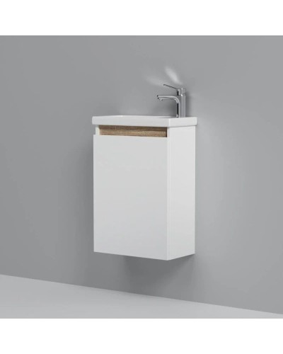 Комплект мебели белый глянец 55 см Am.Pm X-Joy M85AFHX0451WG + M85AWCC0452WG + M91AMOX0553WG