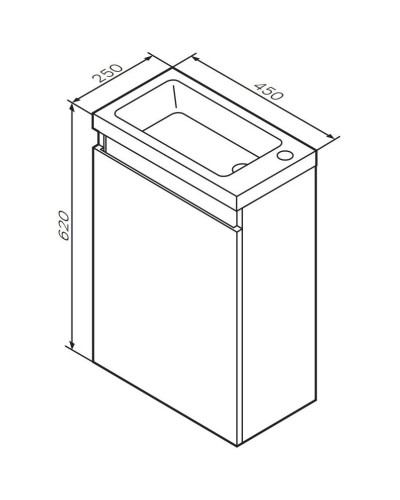 Комплект мебели белый глянец 55 см Am.Pm X-Joy M85AFHX0451WG + M85AWCC0452WG + M91AMOX0551WG