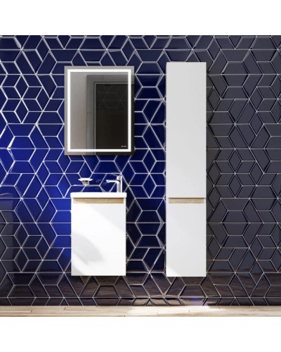 Комплект мебели белый глянец 55 см Am.Pm X-Joy M85AFHX0451WG + M85AWCC0452WG + M91AMOX0551WG