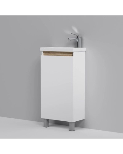 Комплект мебели белый глянец 55 см Am.Pm X-Joy M85AFSX0451WG + M85AWCC0452WG + M91AMOX0551WG