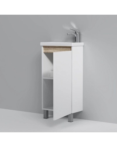 Комплект мебели белый глянец 55 см Am.Pm X-Joy M85AFSX0451WG + M85AWCC0452WG + M91AMOX0551WG