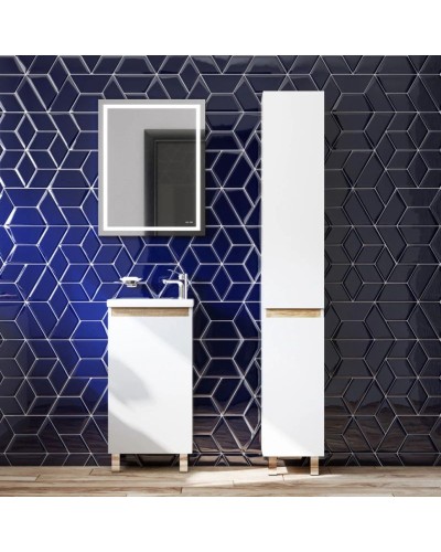 Комплект мебели белый глянец 55 см Am.Pm X-Joy M85AFSX0451WG + M85AWCC0452WG + M91AMOX0551WG