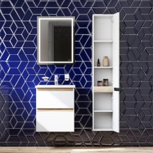 Комплект мебели белый глянец 55 см Am.Pm X-Joy M85AFHX0552WG + M85AWCC0552WG + M91AMOX0551WG