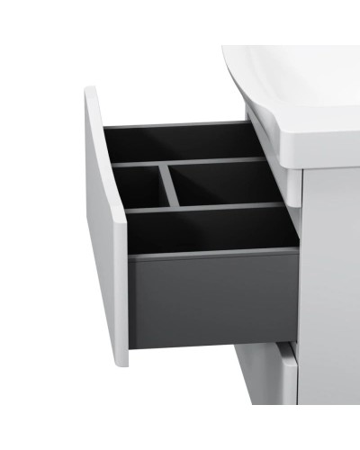 Комплект мебели белый глянец 65 см Am.Pm Like M80FHX0652WG + M80WCC0652WG + M80MPR0651WG