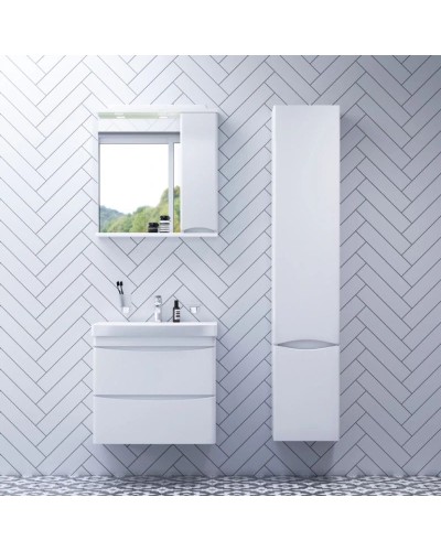 Комплект мебели белый глянец 65 см Am.Pm Like M80FHX0652WG + M80WCC0652WG + M80MPR0651WG