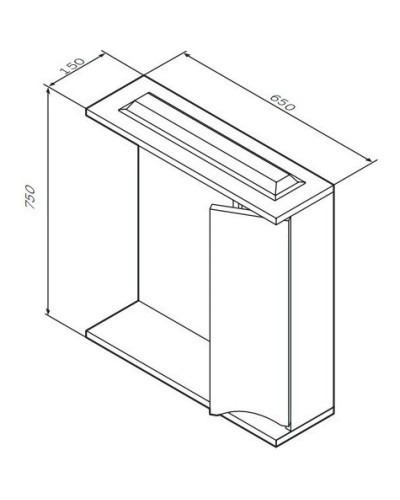 Комплект мебели белый глянец 65 см Am.Pm Like M80FHX0652WG + M80WCC0652WG + M80MPR0651WG