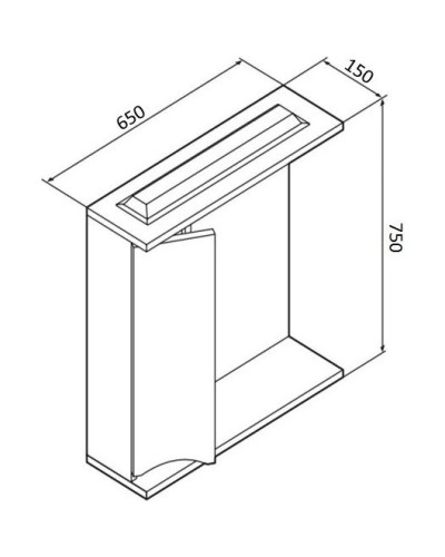 Комплект мебели белый глянец 65 см Am.Pm Like M80FHX0652WG + M80WCC0652WG + M80MPL0651WG