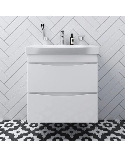 Комплект мебели белый глянец 65 см Am.Pm Like M80FHX0652WG + M80WCC0652WG + M80MPL0651WG