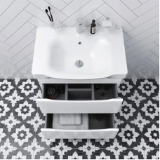 Комплект мебели белый глянец 65 см Am.Pm Like M80FHX0652WG + M80WCC0652WG + M80MPL0651WG