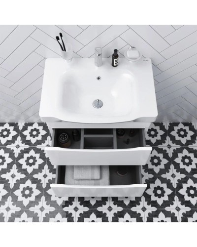 Комплект мебели белый глянец 65 см Am.Pm Like M80FHX0652WG + M80WCC0652WG + M80MPL0651WG