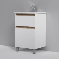 Комплект мебели белый глянец 55 см Am.Pm X-Joy M85AFSX0552WG + M85AWCC0552WG + M91AMOX0553WG