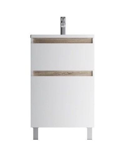 Комплект мебели белый глянец 55 см Am.Pm X-Joy M85AFSX0552WG + M85AWCC0552WG + M91AMOX0551WG