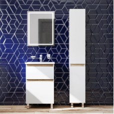 Комплект мебели белый глянец 55 см Am.Pm X-Joy M85AFSX0552WG + M85AWCC0552WG + M91AMOX0551WG