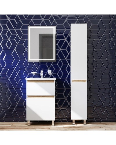 Комплект мебели белый глянец 55 см Am.Pm X-Joy M85AFSX0552WG + M85AWCC0552WG + M91AMOX0551WG