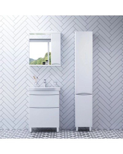 Комплект мебели белый глянец 65 см Am.Pm Like M80FSX0652WG + M80WCC0652WG + M80MPR0651WG