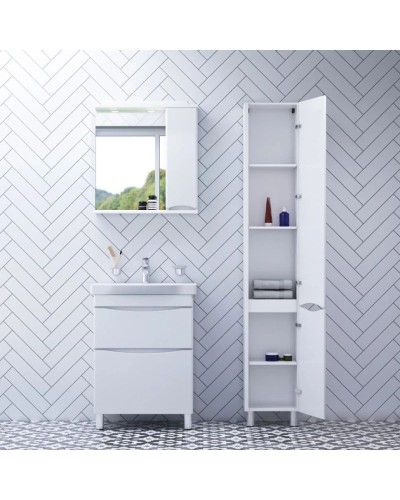 Комплект мебели белый глянец 65 см Am.Pm Like M80FSX0652WG + M80WCC0652WG + M80MPR0651WG