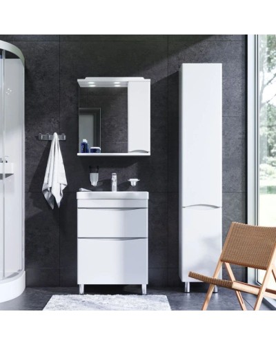 Комплект мебели белый глянец 65 см Am.Pm Like M80FSX0652WG + M80WCC0652WG + M80MPR0651WG