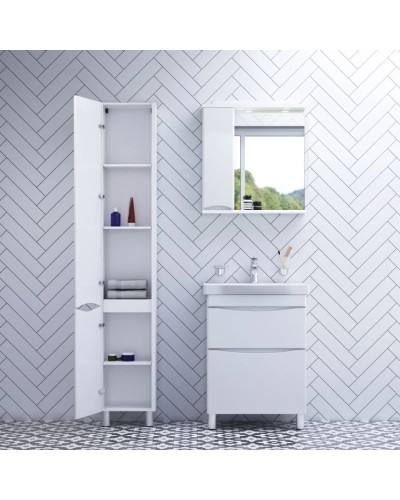 Комплект мебели белый глянец 65 см Am.Pm Like M80FSX0652WG + M80WCC0652WG + M80MPL0651WG