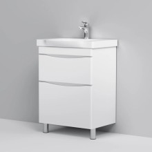 Комплект мебели белый глянец 65 см Am.Pm Like M80FSX0652WG + M80WCC0652WG + M80MPL0651WG