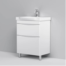 Комплект мебели белый глянец 65 см Am.Pm Like M80FSX0652WG + M80WCC0652WG + M80MPL0651WG