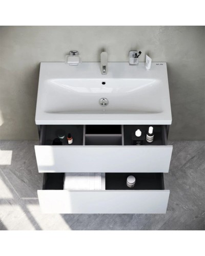 Комплект мебели белый глянец 80 см Am.Pm Gem M90FHX07522WG + M90WCC0752WG + M91AMOX0801WG