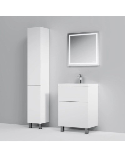 Комплект мебели белый глянец 65 см Am.Pm Gem M90FSX06022WG32 + M90WCC0602WG + M91AMOX0651WG