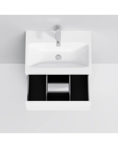 Комплект мебели белый глянец 65 см Am.Pm Gem M90FSX06022WG32 + M90WCC0602WG + M91AMOX0651WG