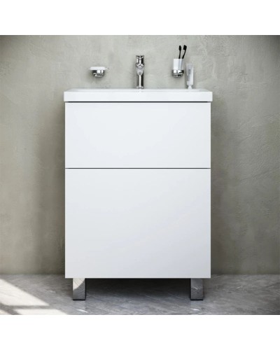 Комплект мебели белый глянец 65 см Am.Pm Gem M90FSX06022WG32 + M90WCC0602WG + M91AMOX0651WG