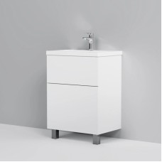 Комплект мебели белый глянец 61 см Am.Pm Gem M90FSX06022WG32 + M90WCC0602WG + M91AMOX0551WG