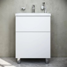 Комплект мебели белый глянец 61 см Am.Pm Gem M90FSX06022WG32 + M90WCC0602WG + M91AMOX0551WG