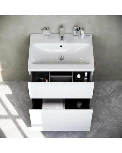 Комплект мебели белый глянец 61 см Am.Pm Gem M90FSX06022WG32 + M90WCC0602WG + M91AMOX0551WG