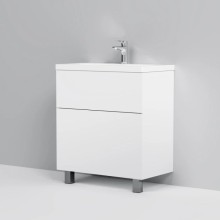 Комплект мебели белый глянец 80 см Am.Pm Gem M90FSX07522WG32 + M90WCC0752WG + M91AMOX0801WG