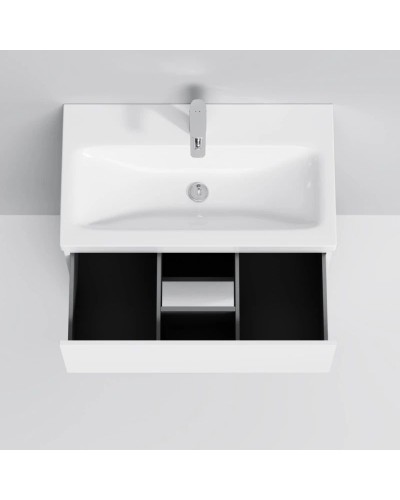 Комплект мебели белый глянец 80 см Am.Pm Gem M90FSX07522WG32 + M90WCC0752WG + M91AMOX0801WG